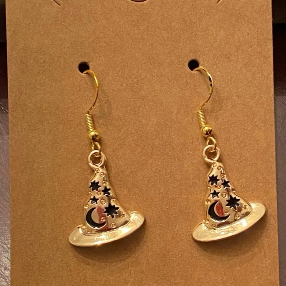 Witch Hat Dangle Earrings